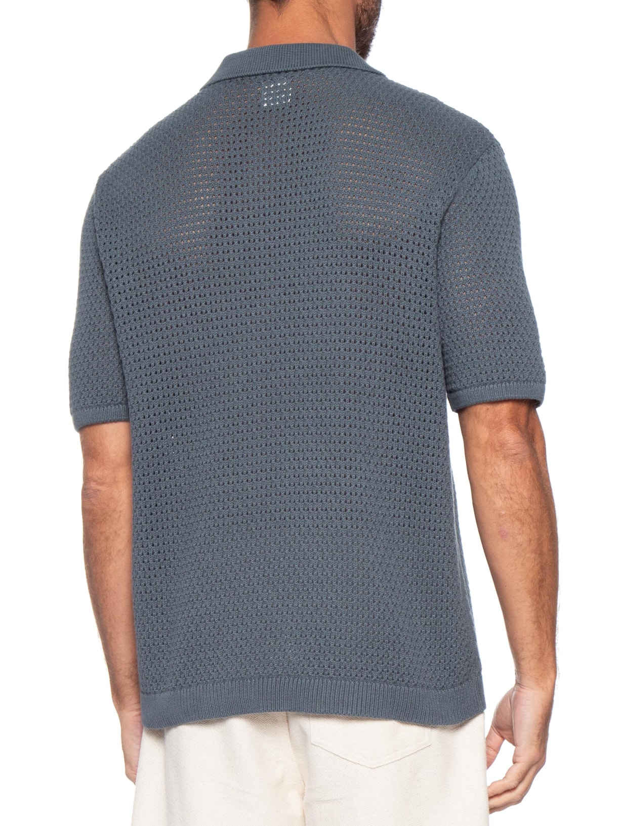 Polo Masculina Relaxed Fit Dillon Open Collar Azul Levi's