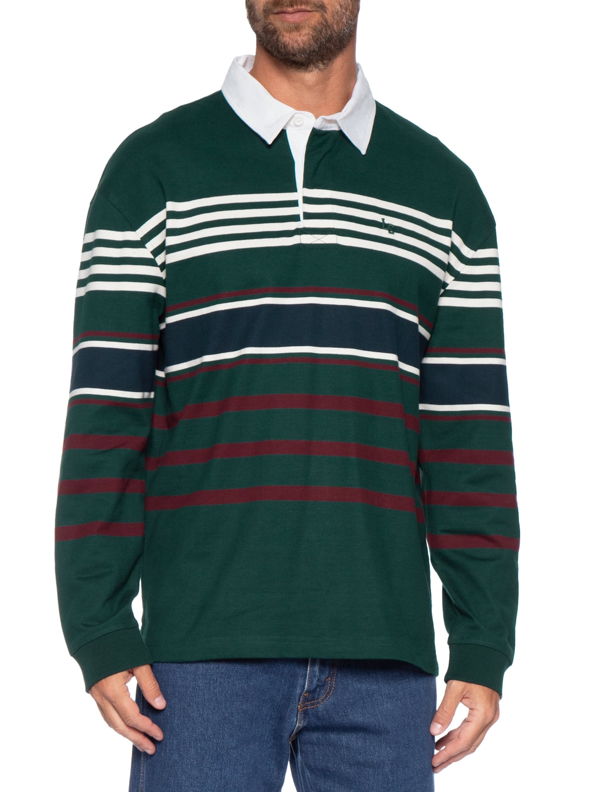 Polo Masculina Relaxed Fit Union Rugby Verde Levi's