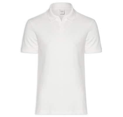 Polo Masculina Resort Regular Fit - Off White
