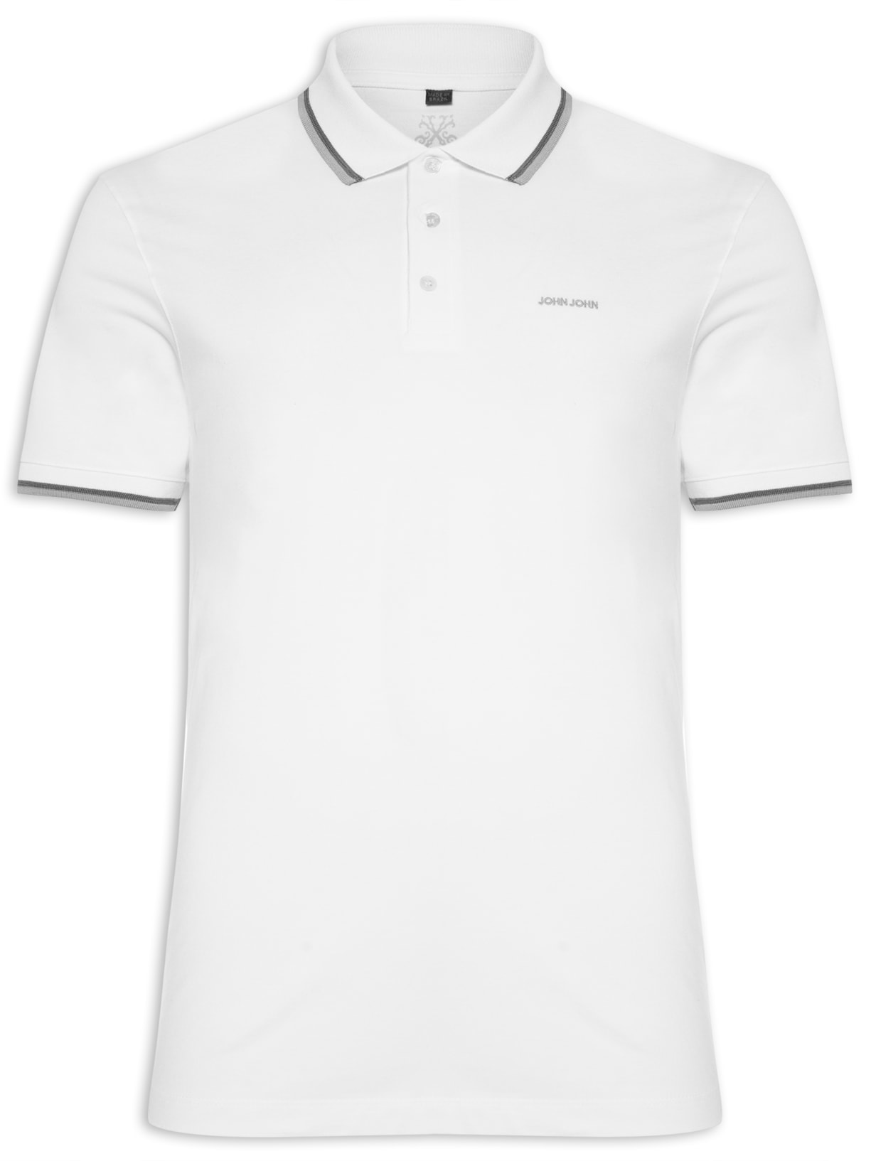 Polo Masculina Rg 2 Lines - Branco