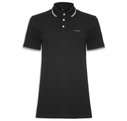 Polo Masculina Rg 2 Lines - Preto