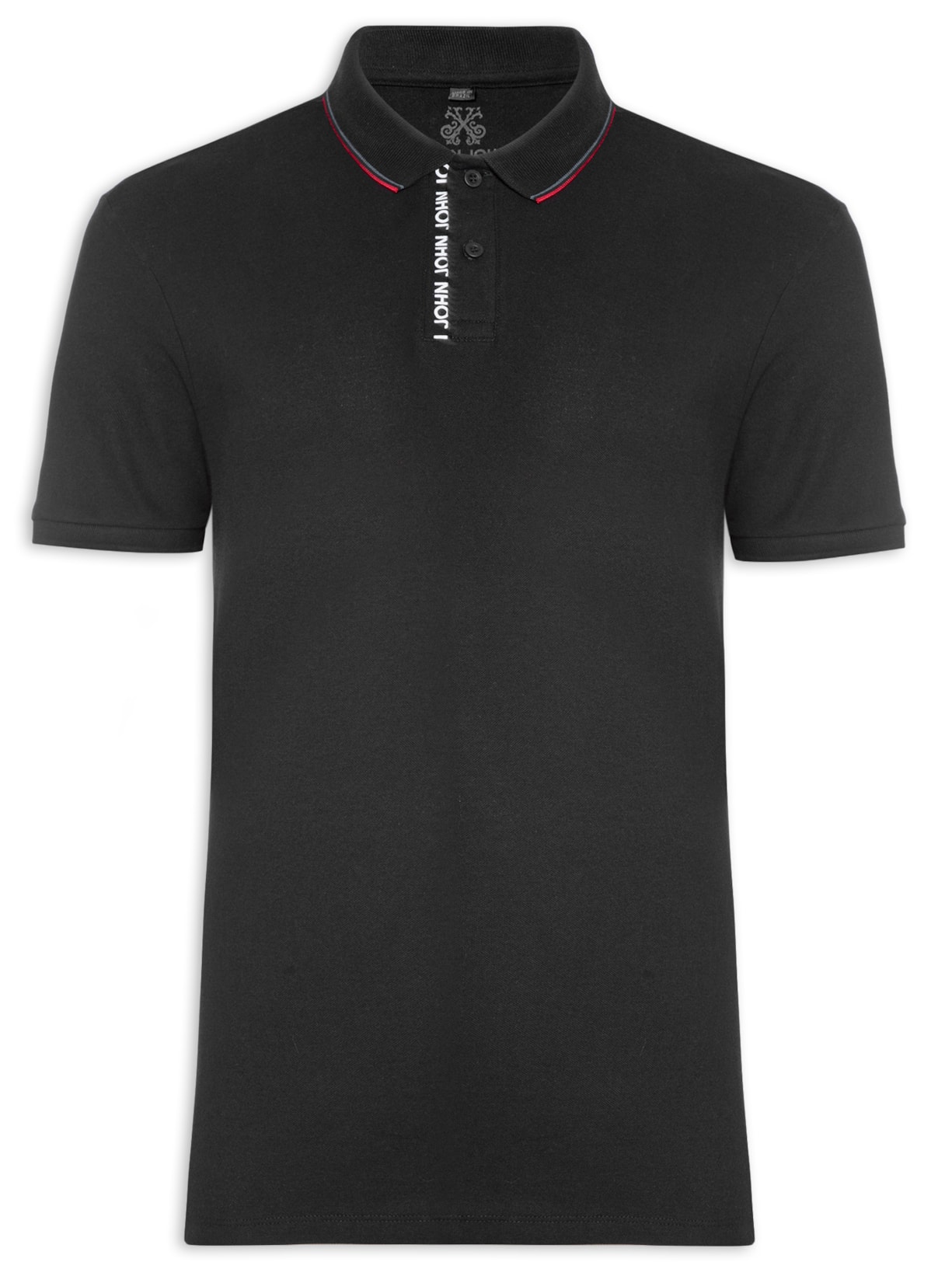 Polo Masculina Rg Cassis Black - Preto