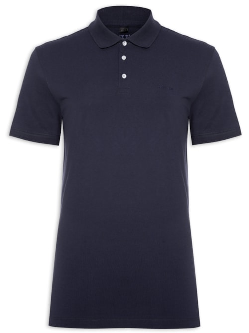 Polo Masculina Rg New Simple Basic Mrn - Azul
