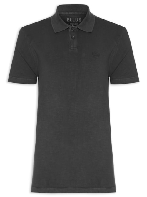 Polo Masculina Rugby Flamê Classic Manga Curta - Preto