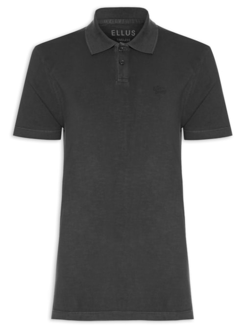 Polo Masculina Rugby Flamê Classic Manga Curta - Preto