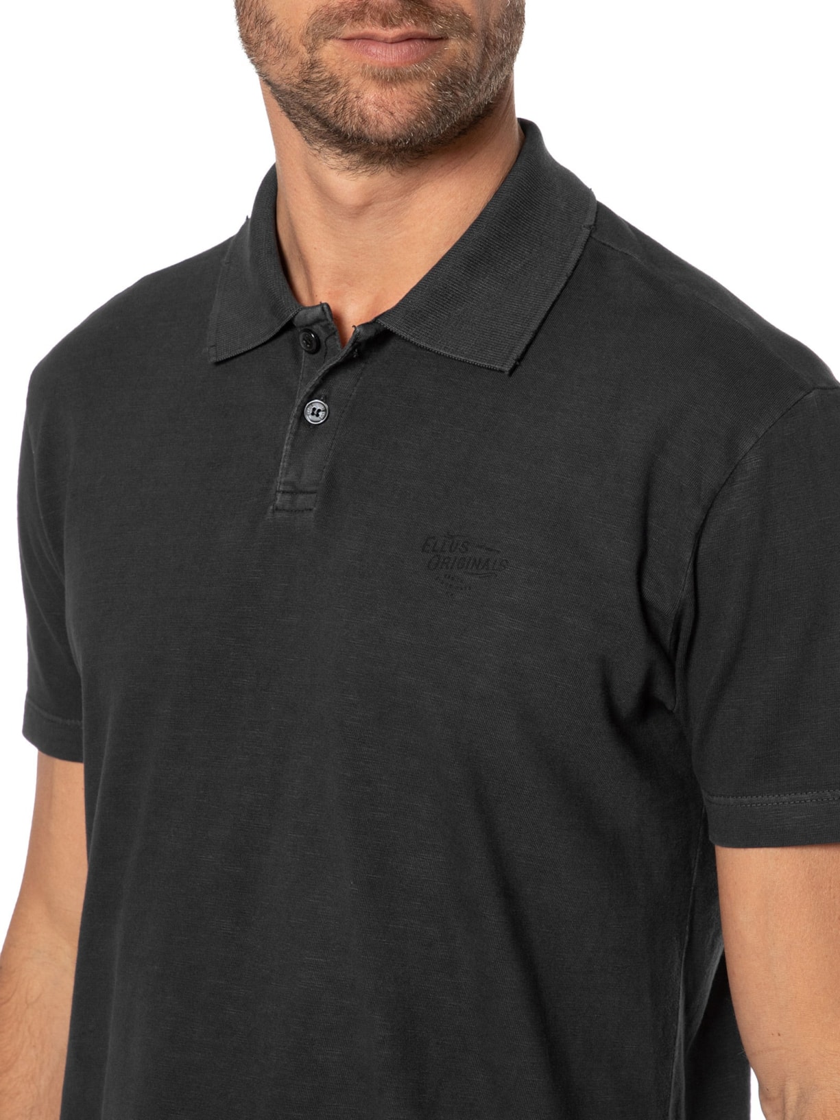 Polo Masculina Rugby Flamê Classic Manga Curta Preto Ellus