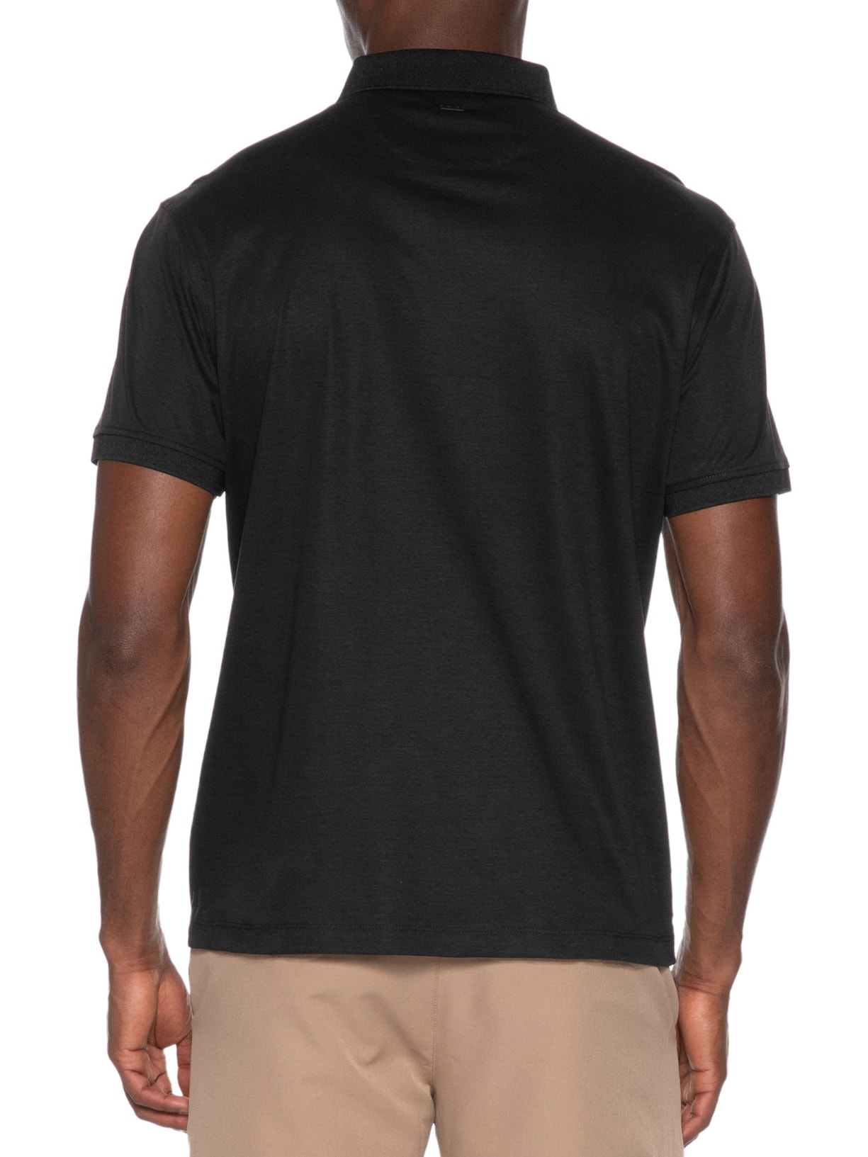 Polo Masculina Seda Com Modal Preto Aramis