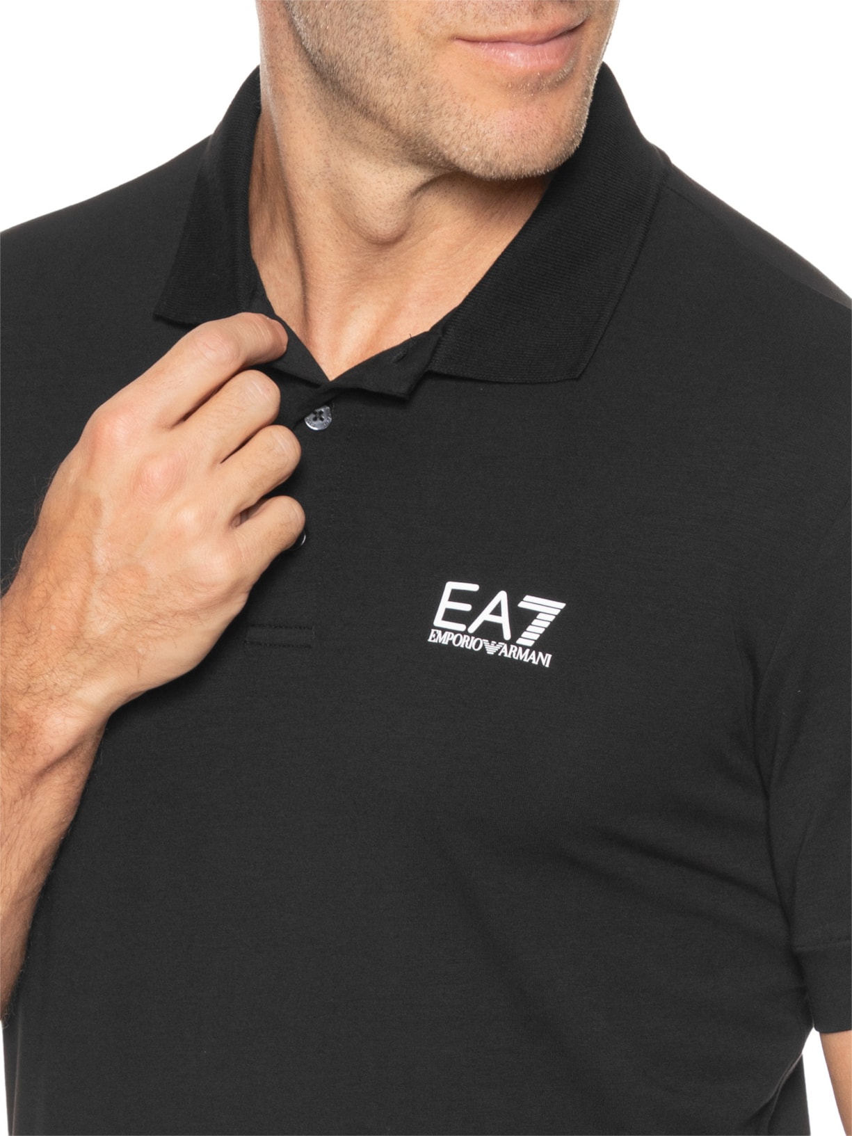 Polo Masculina Shirt Preto Ea7 Emporio Armani