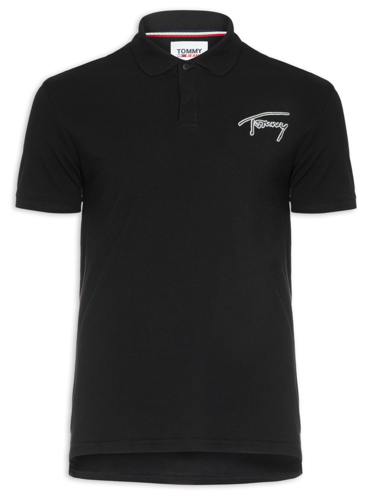 Polo Masculina Signature - Preto