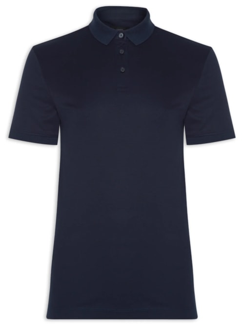 Polo Masculina Silk Blend Modal - Azul
