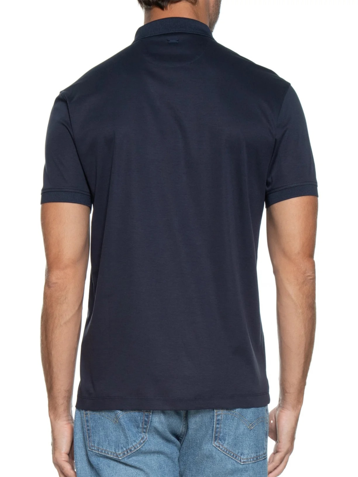 Polo Masculina Silk Blend Modal Azul Aramis