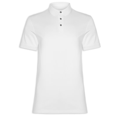 Polo Masculina Silk Blend Modal - Branco