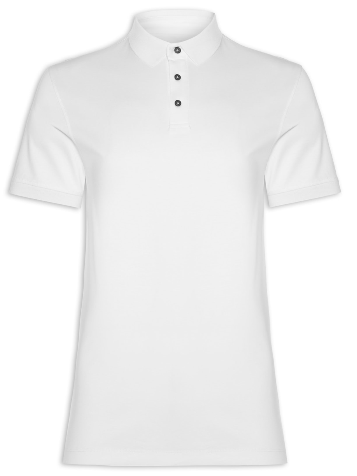 Polo Masculina Silk Blend Modal - Branco