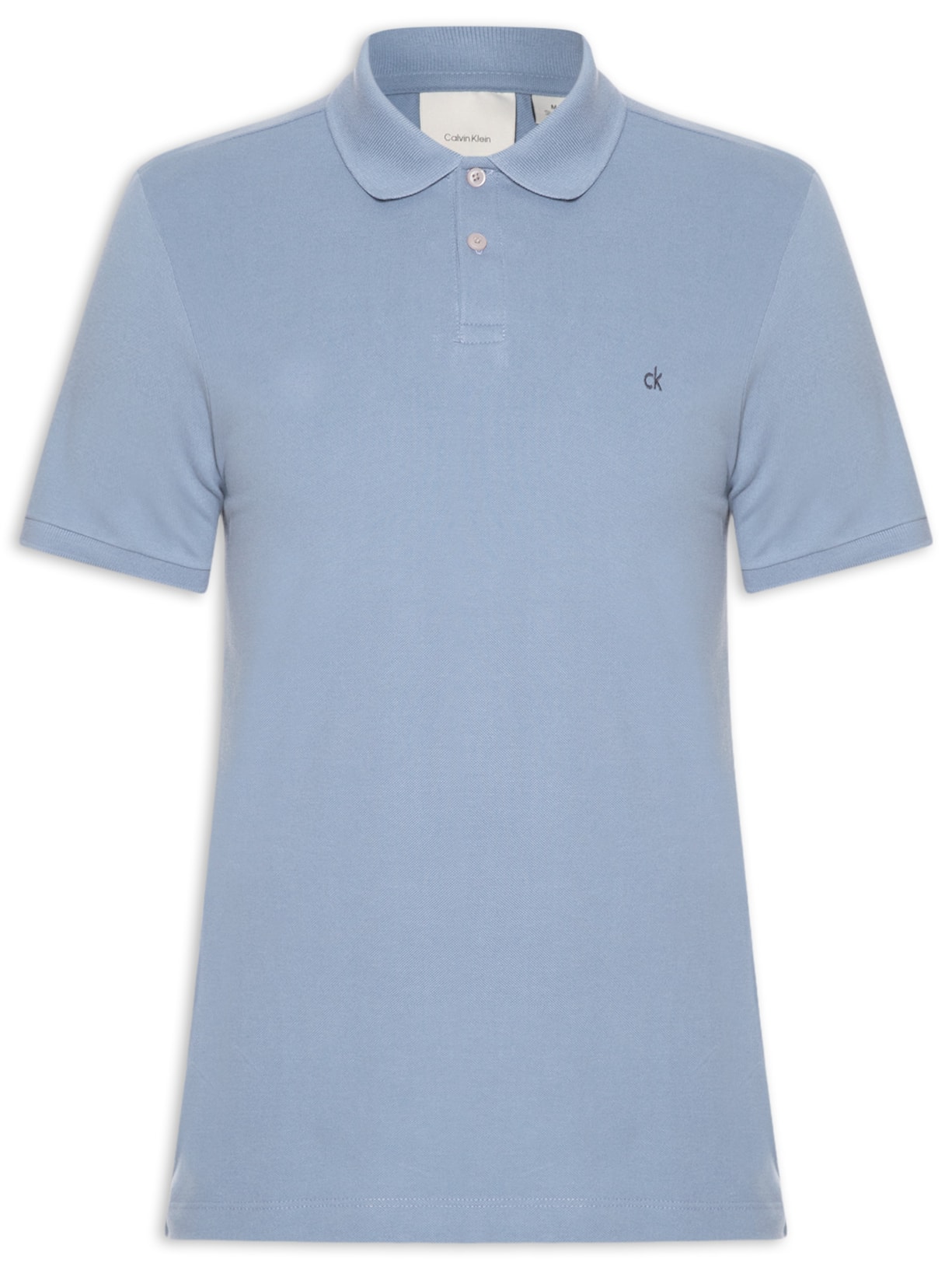 Polo Masculina Slim Básica - Azul
