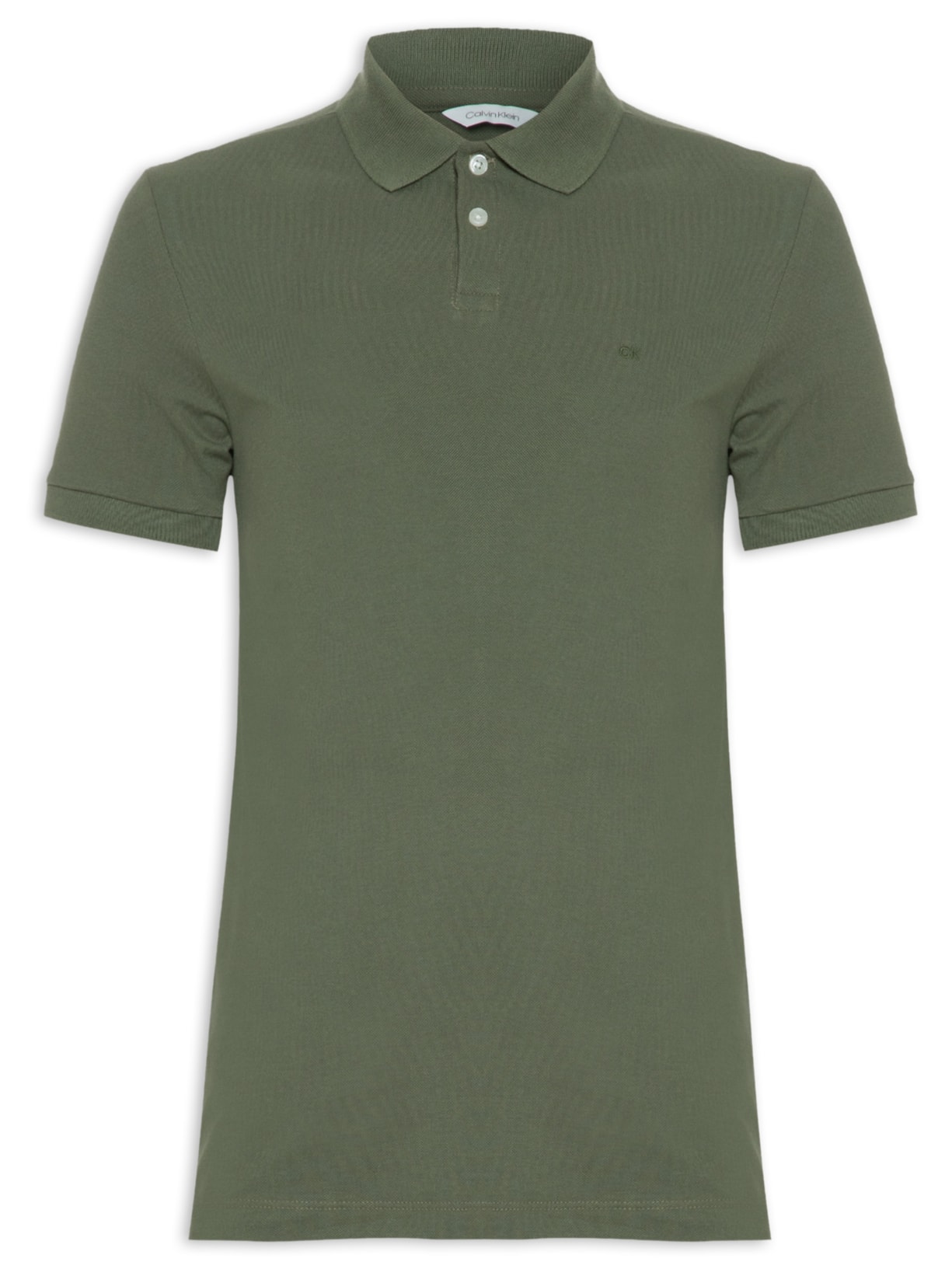 Polo Masculina Slim Básica Sem Friso - Verde