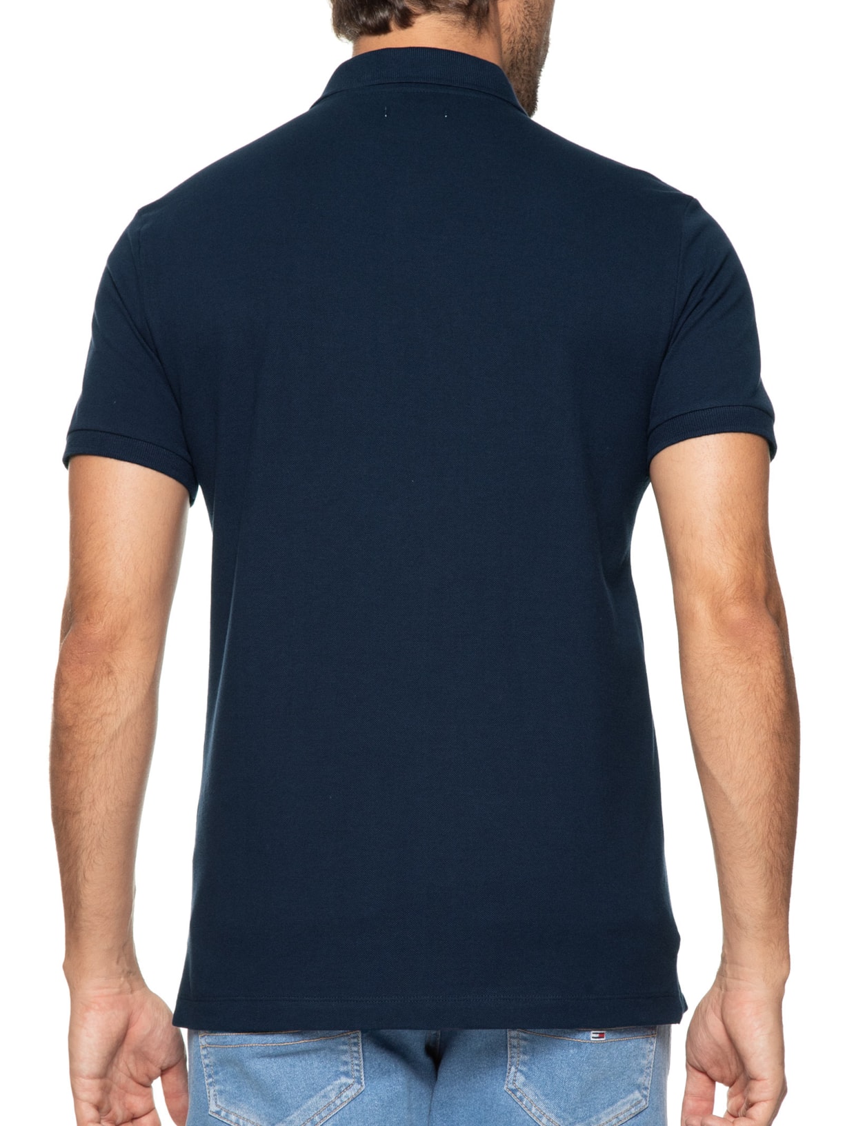 Polo Masculina Slim Fit Básica Azul Calvin Klein - White Label