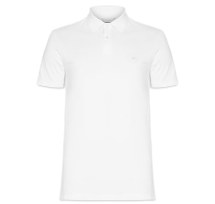 Polo Masculina Slim Fit Básica - Branco
