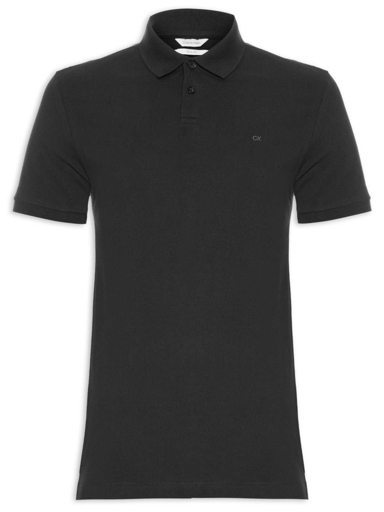 Polo Masculina Slim Fit Básica- Preto