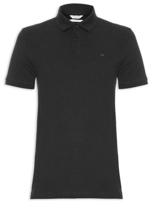 Polo Masculina Slim Fit Básica- Preto