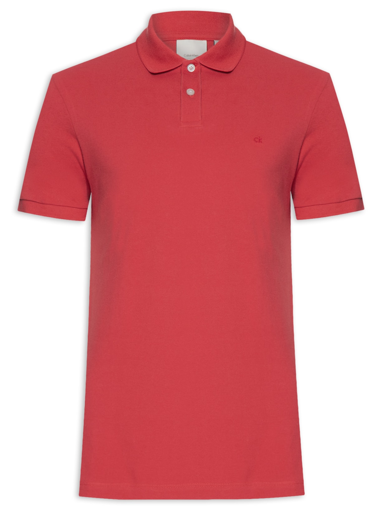 Polo Masculina Slim Fit Básica - Vermelho