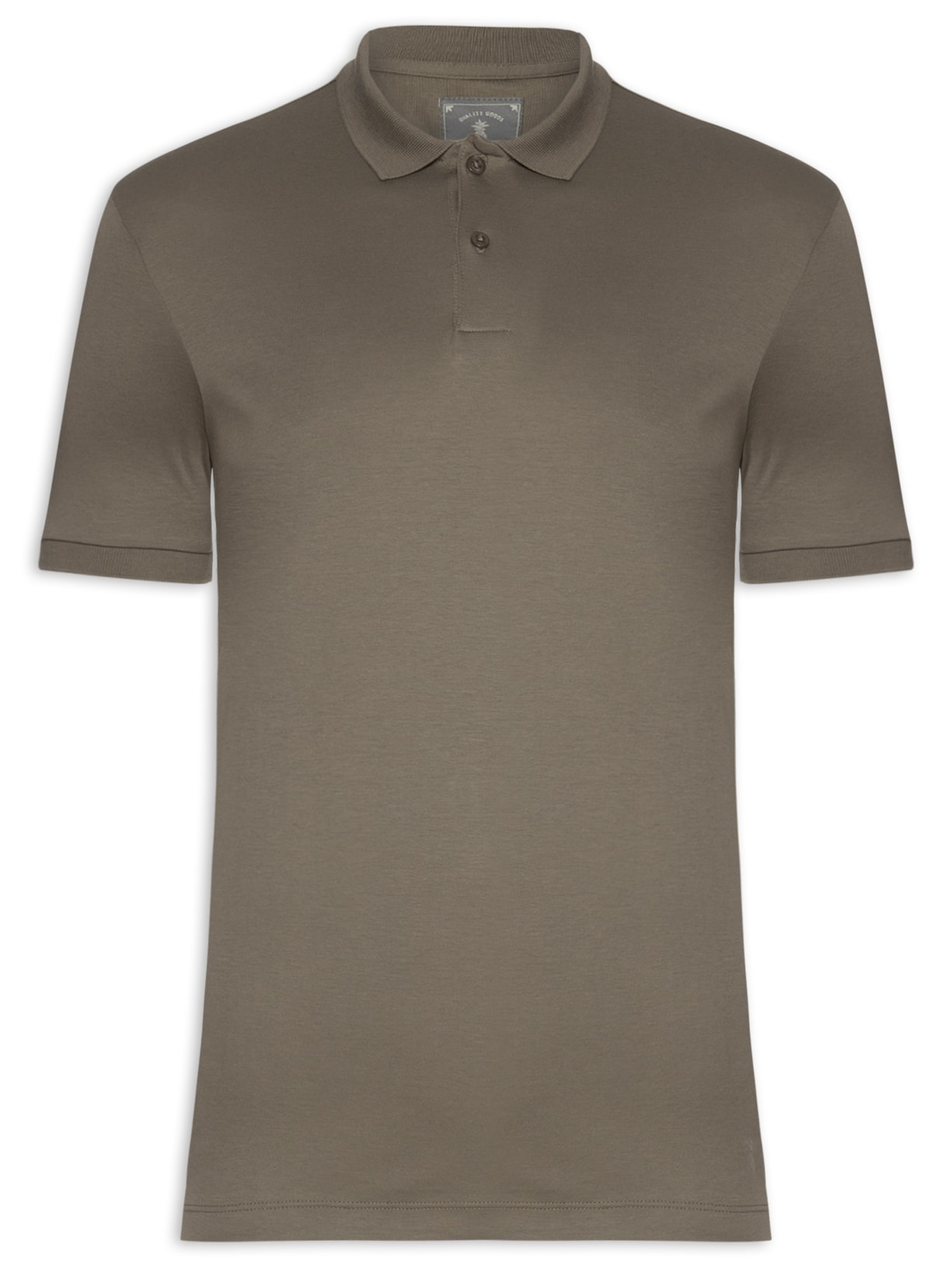 Polo Masculina Slim Fit Em Algodão Pima Peruano - Marrom