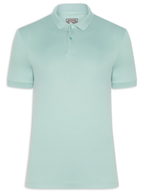 Polo Masculina Slim Fit em Algodão Pima Peruano - Verde