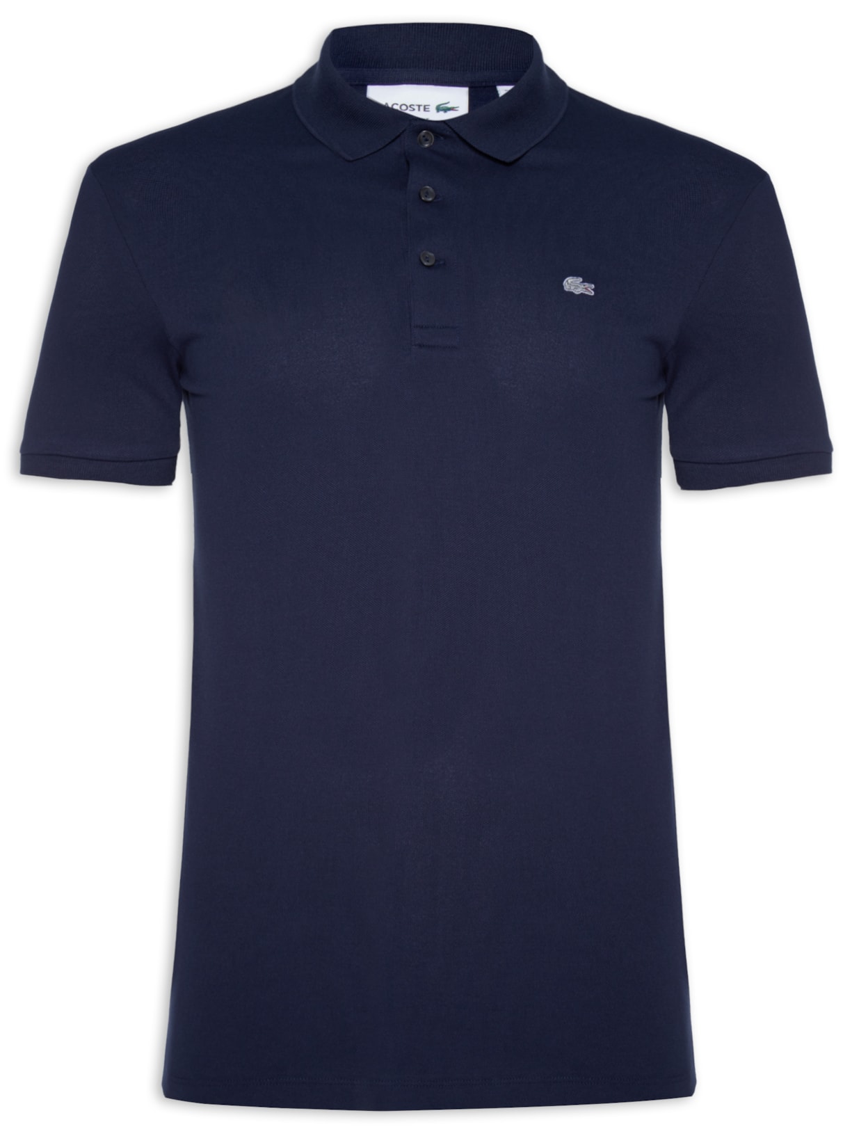 Polo Masculina Slim Fit Em Mini Piquet Stretch - Azul