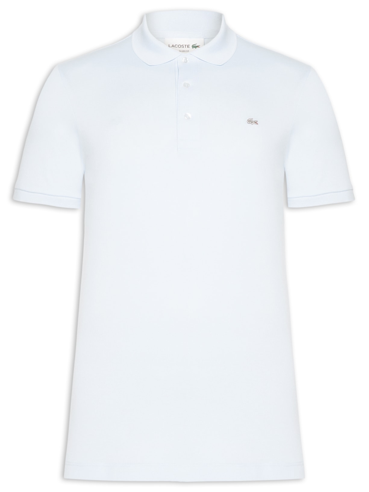 Polo Masculina Slim Fit Em Mini Piquet Stretch Azul Lacoste