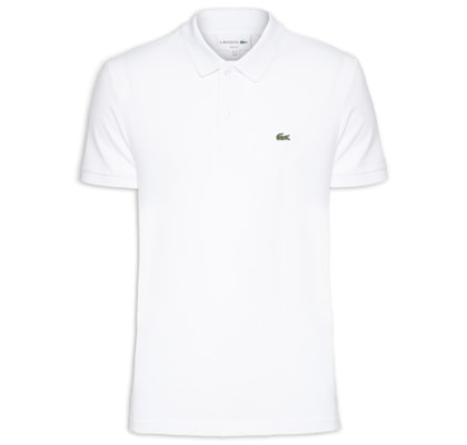 Polo Masculina Slim Fit Em Petit Piquet - Branco