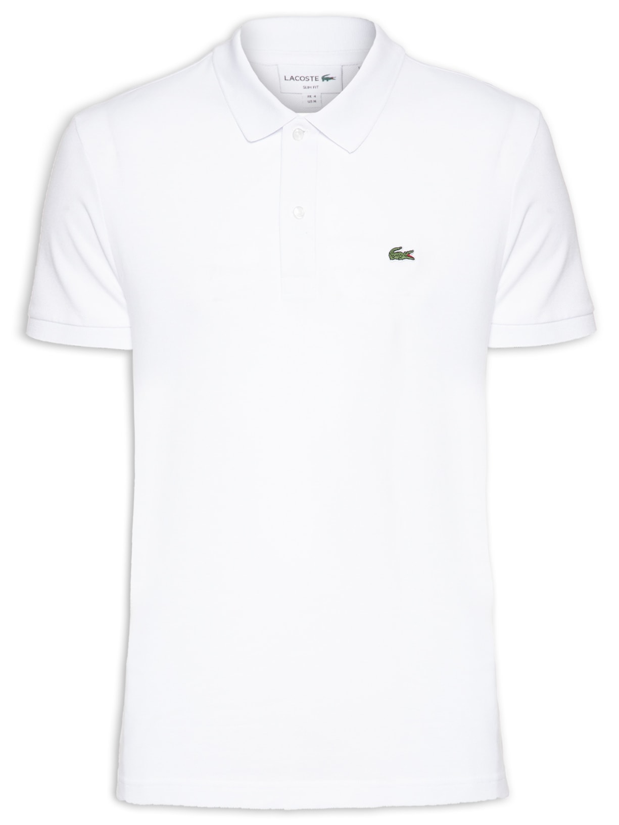 Polo Masculina Slim Fit Em Petit Piquet - Branco