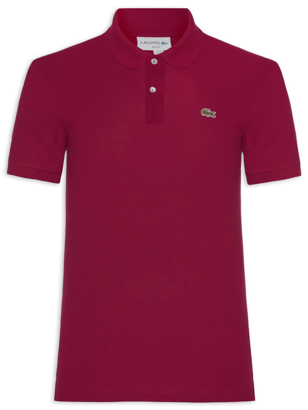 Polo Masculina Slim Fit Em Petit Piquet Vermelho  Lacoste