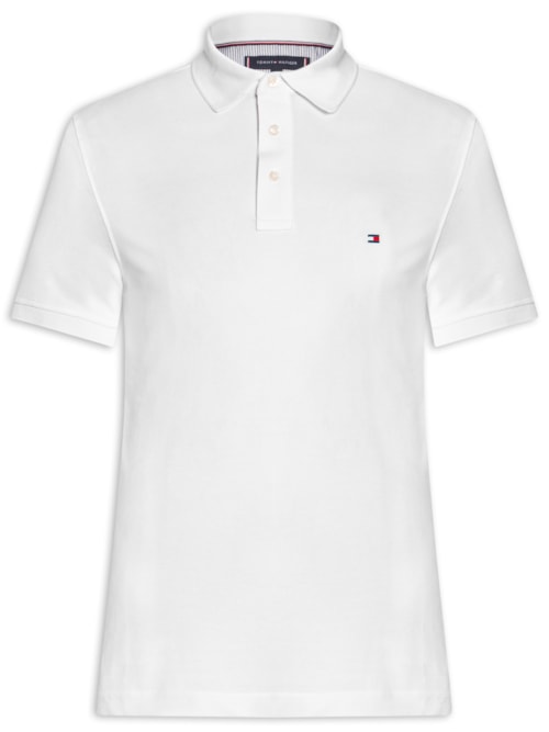 Polo Masculina Slim Fit Im 1985 - Branco