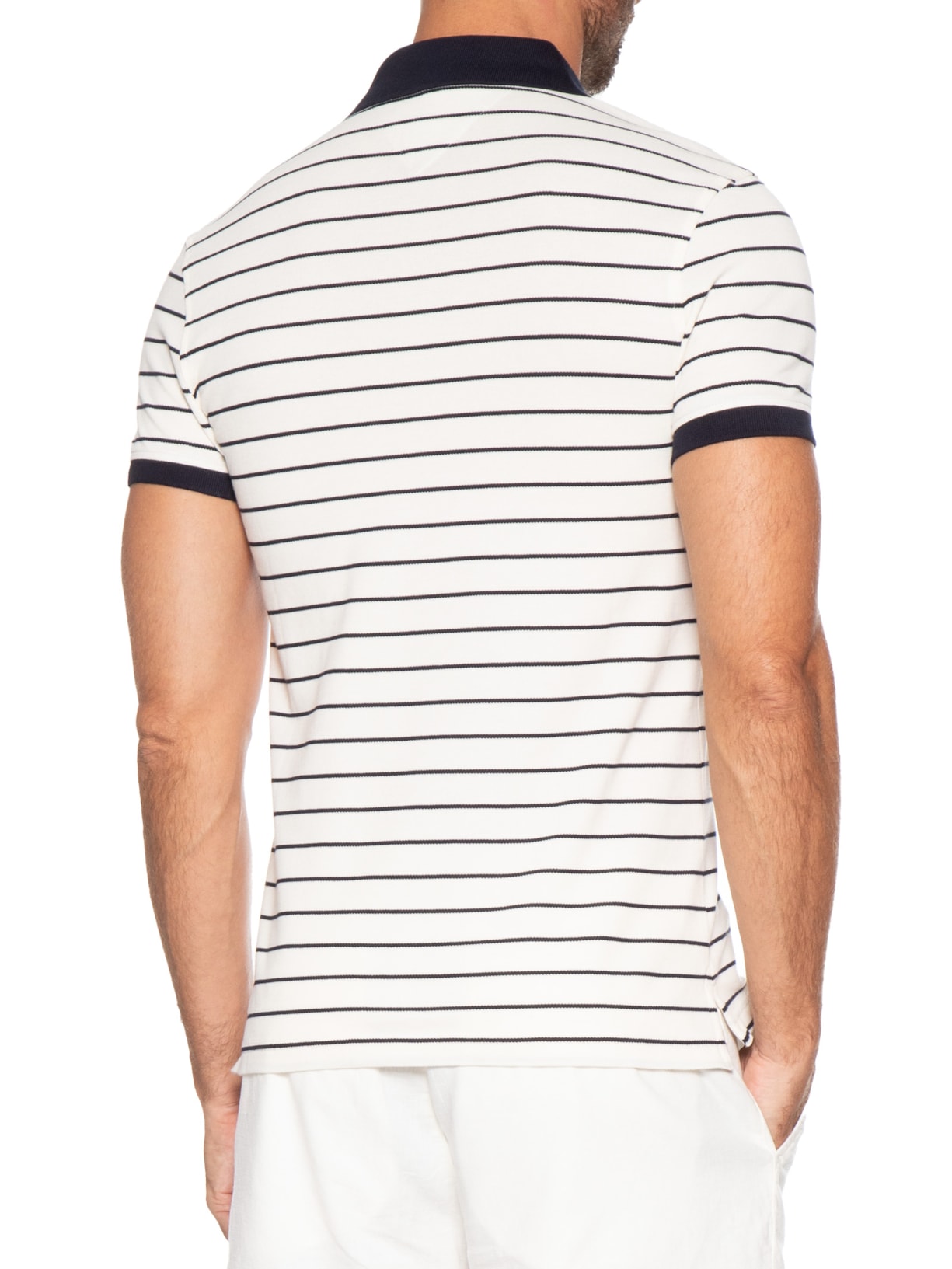 Polo Masculina Slim Fit Im 1985 Branco Tommy Hilfiger
