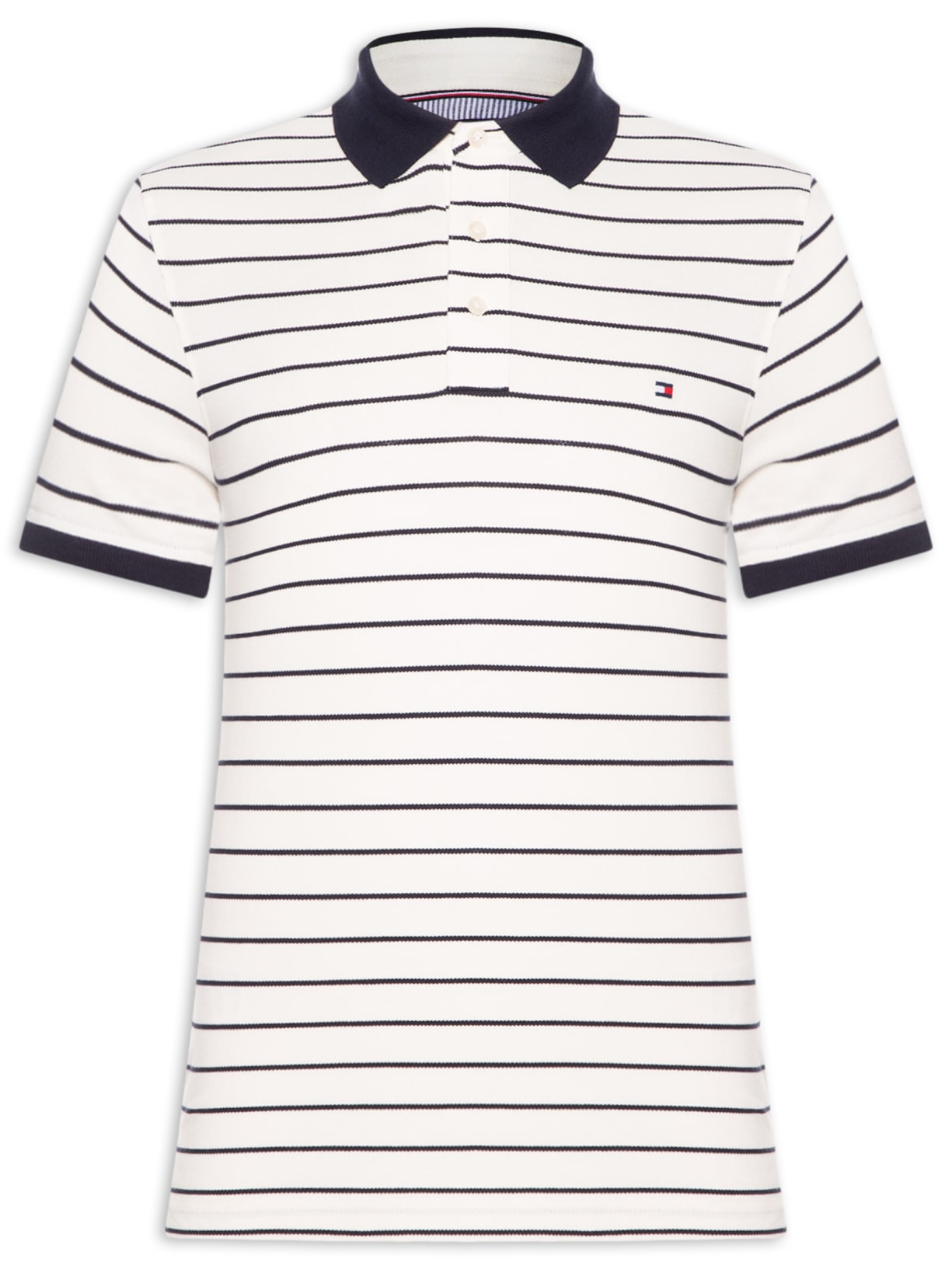 Polo Masculina Slim Fit Im 1985 Branco Tommy Hilfiger