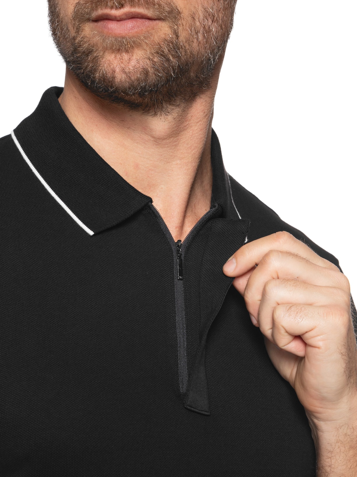Polo Masculina Slim Fit Jersey Preto Armani Exchange