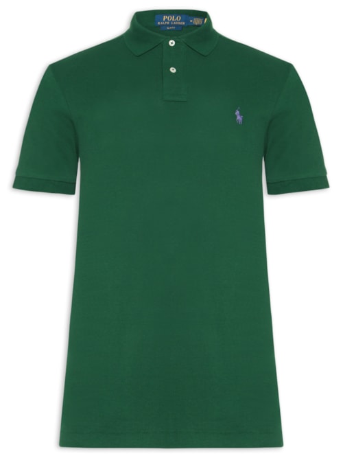 Polo Masculina Slim Fit Knit Mesh - Verde - Polo Ralph Lauren