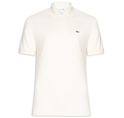 Polo Masculina Slim Fit L.12.12 Em Piquet De Algodão - Bege