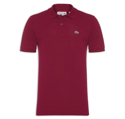 Polo Masculina Slim Fit L.12.12 Em Piquet De Algodão - Vinho