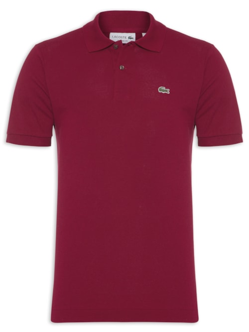 Polo Masculina Slim Fit L.12.12 Em Piquet De Algodão - Vinho