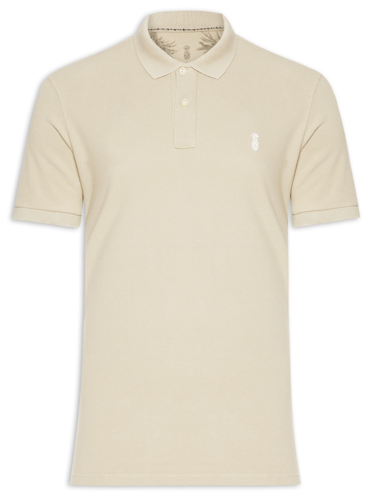 Polo Masculina Slim Fit Summer Em Piquet De Algodão - Bege