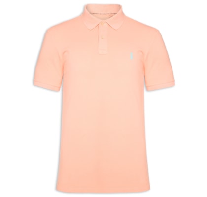 Polo Masculina Slim Fit Summer Em Piquet - Laranja