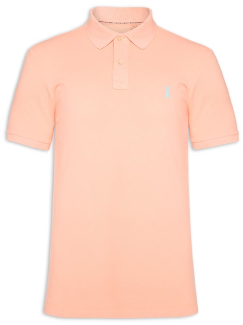 Polo Masculina Slim Fit Summer Em Piquet - Laranja