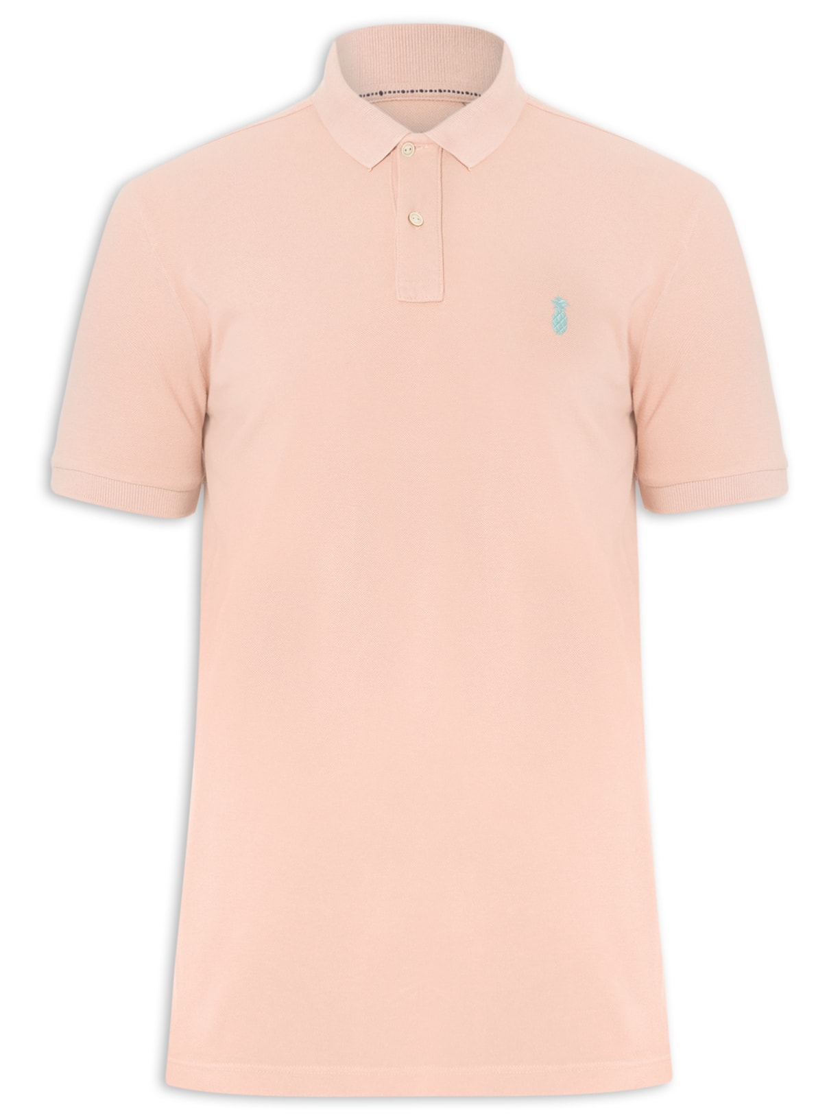 Polo Masculina Slim Fit Summer Em Piquet - Rosa