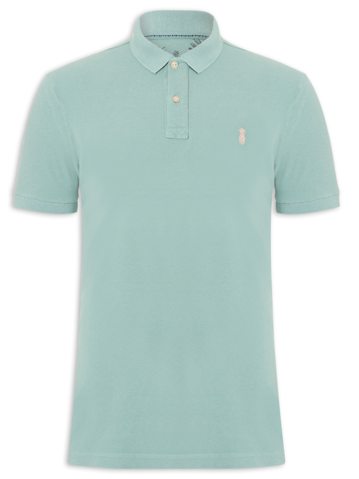 Polo Masculina Slim Fit Summer Em Piquet Verde Pineapple