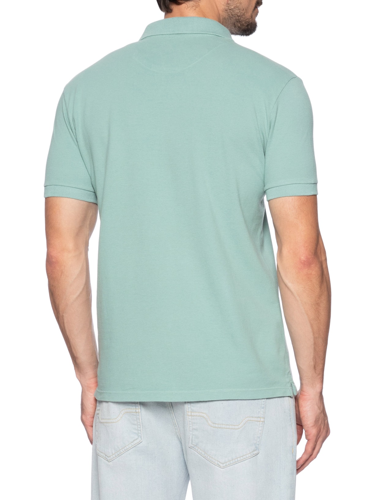 Polo Masculina Slim Fit Summer Em Piquet Verde Pineapple