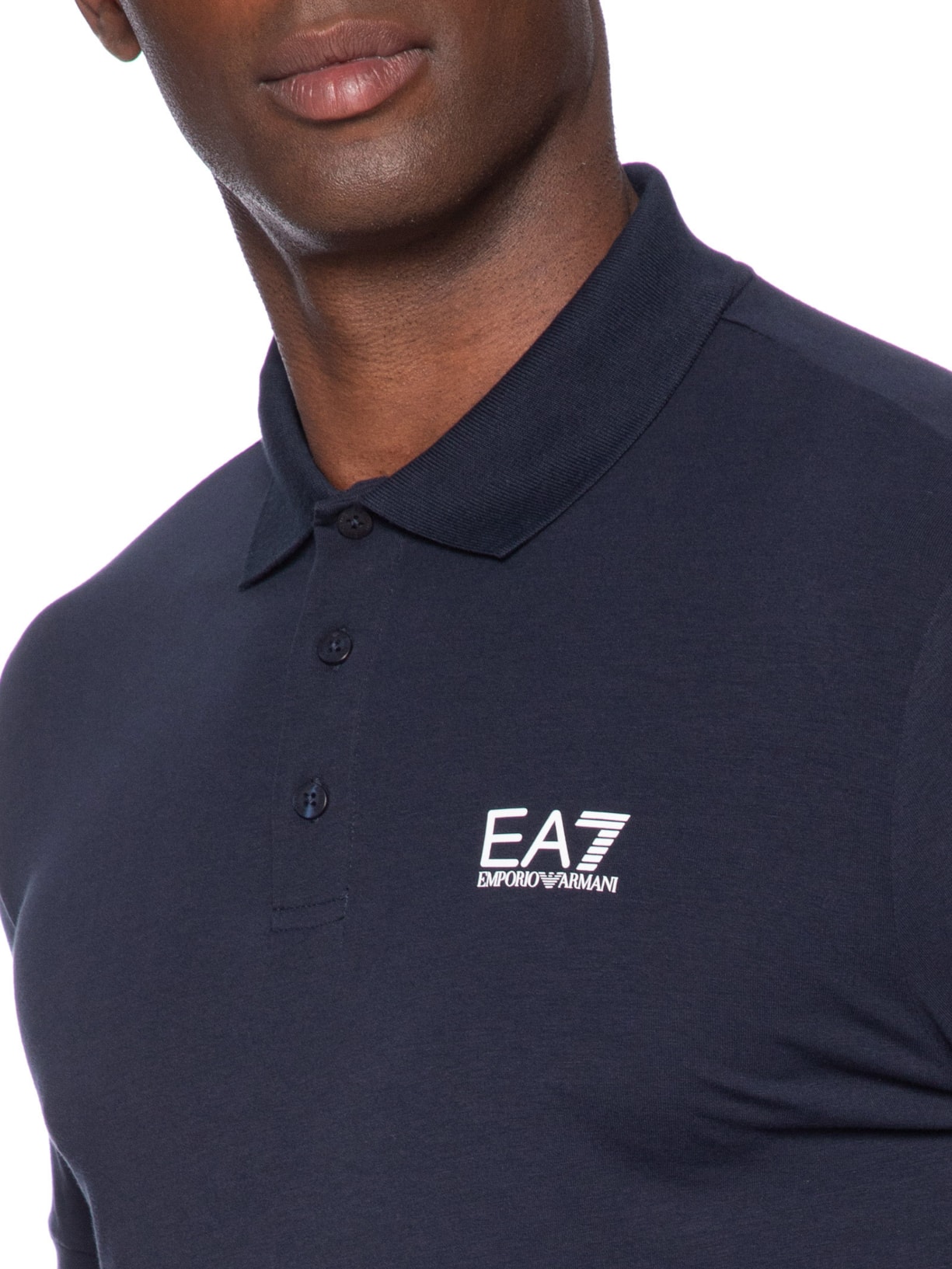 Polo Masculina Slim Fit Train Core Azul Ea7 Emporio Armani