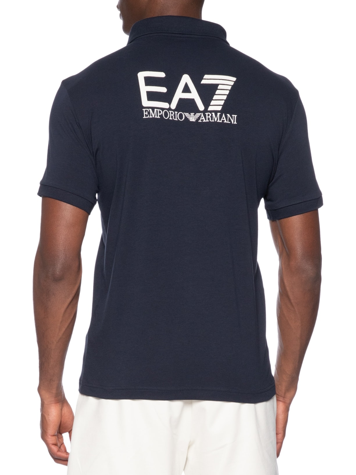 Polo Masculina Slim Fit Train Visibility Azul Ea7 Emporio Armani