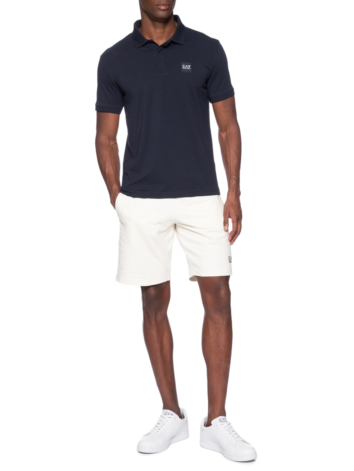 Polo Masculina Slim Fit Train Visibility Azul Ea7 Emporio Armani