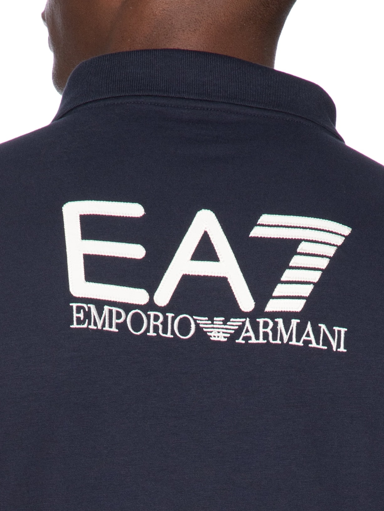 Polo Masculina Slim Fit Train Visibility Azul Ea7 Emporio Armani