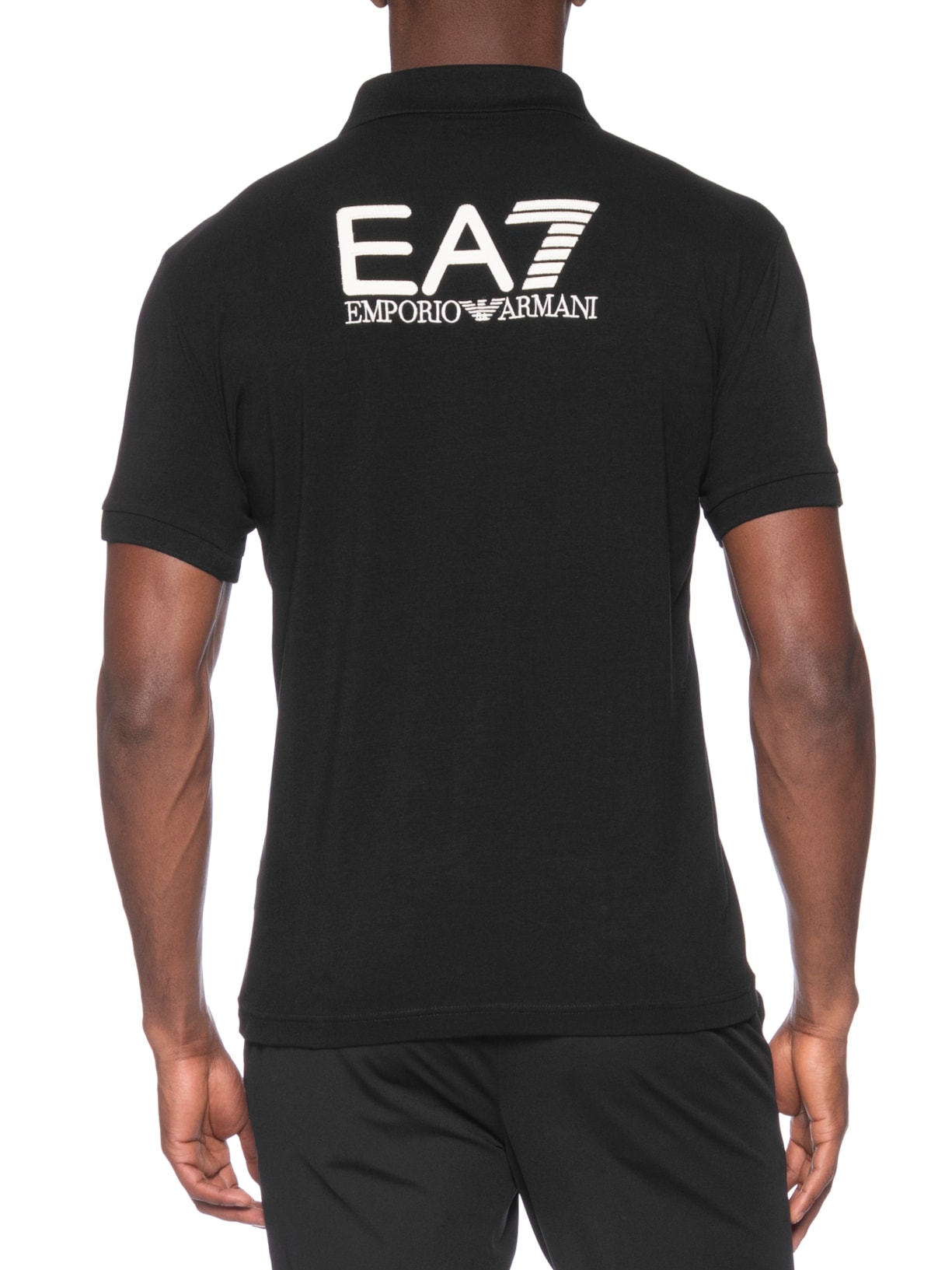 Polo Masculina Slim Fit Train Visibility Preto Ea7 Emporio Armani
